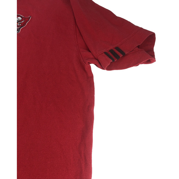 Vintage adidas NFL Tampa Bay Buccaneers Men's Polo 2XL Red Short Sleeve Football - Picture 10 of 13